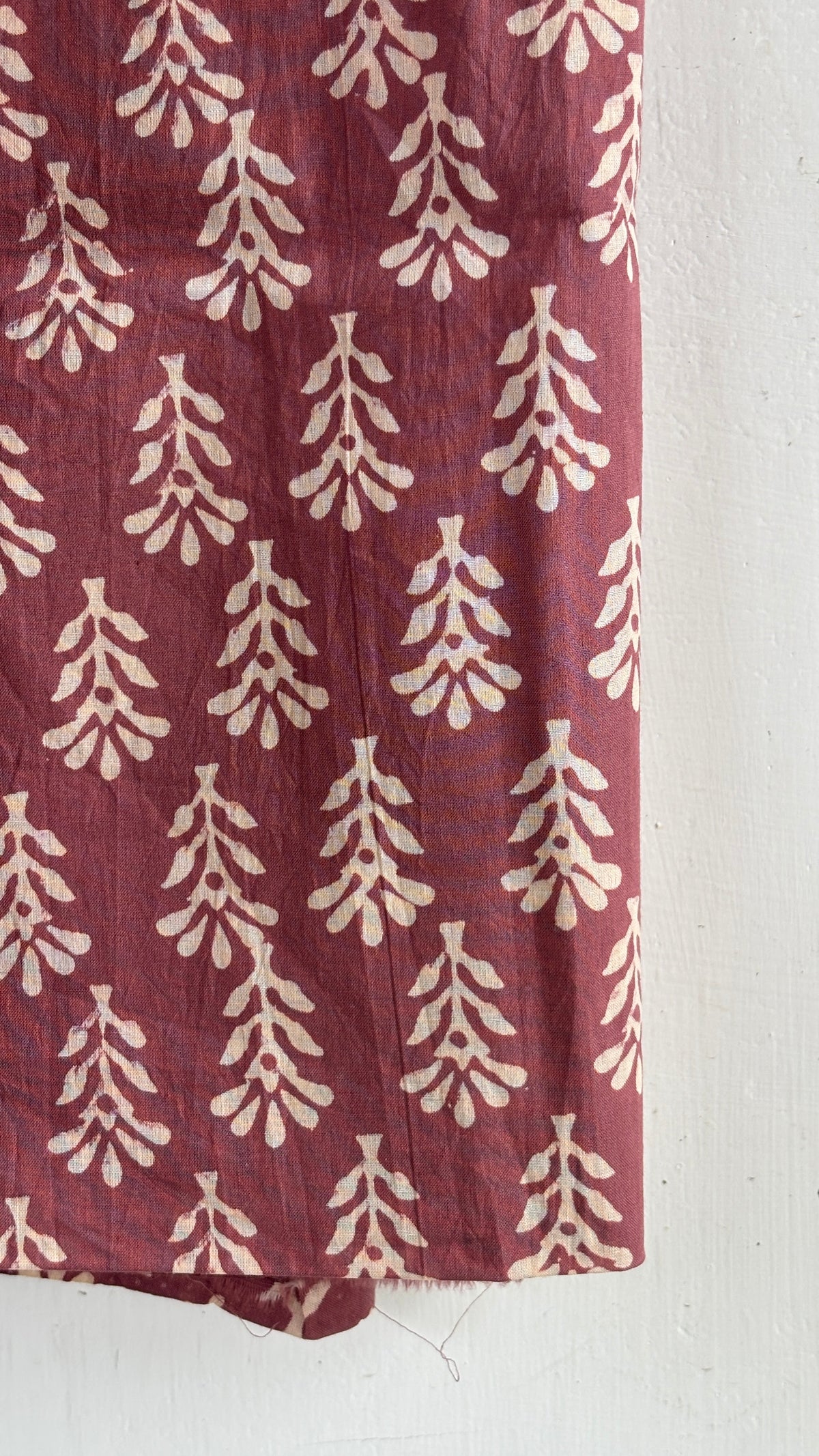 Mauve Floral Handblock Chanderi Silk Suit Set