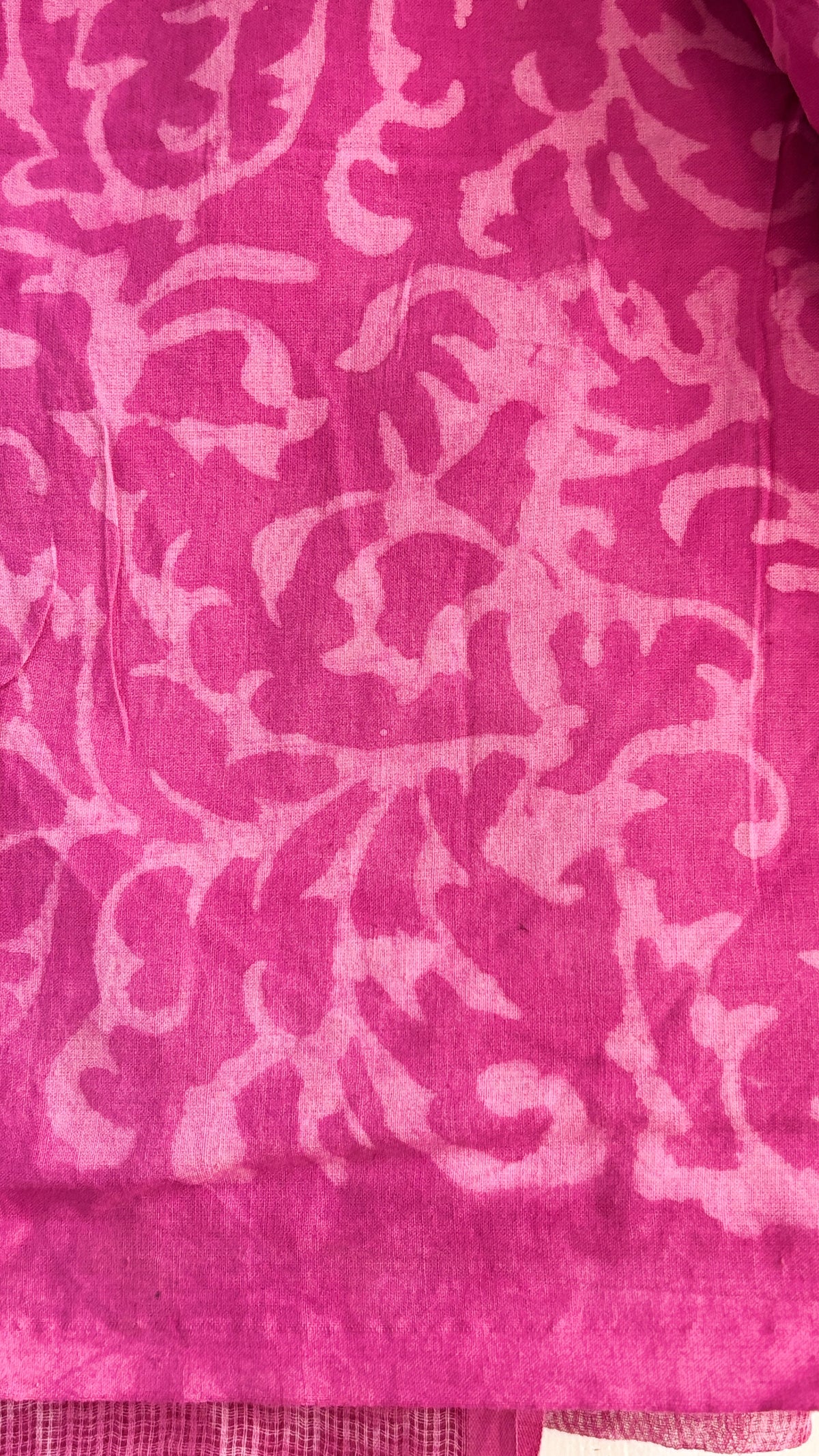 Ink Handblock Printed Cotton Suit Set with Kota Doria Dupatta