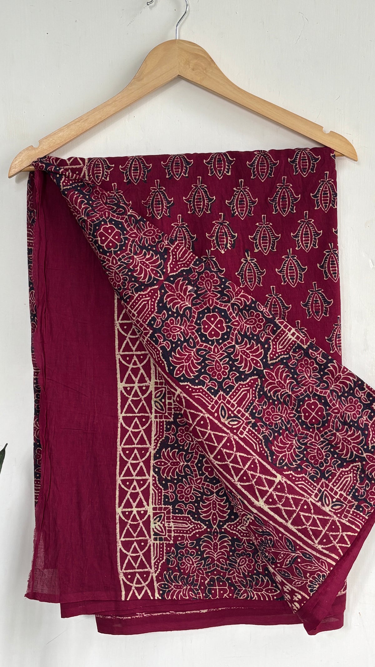 Floral Handblock Printed Mul Cotton Saree