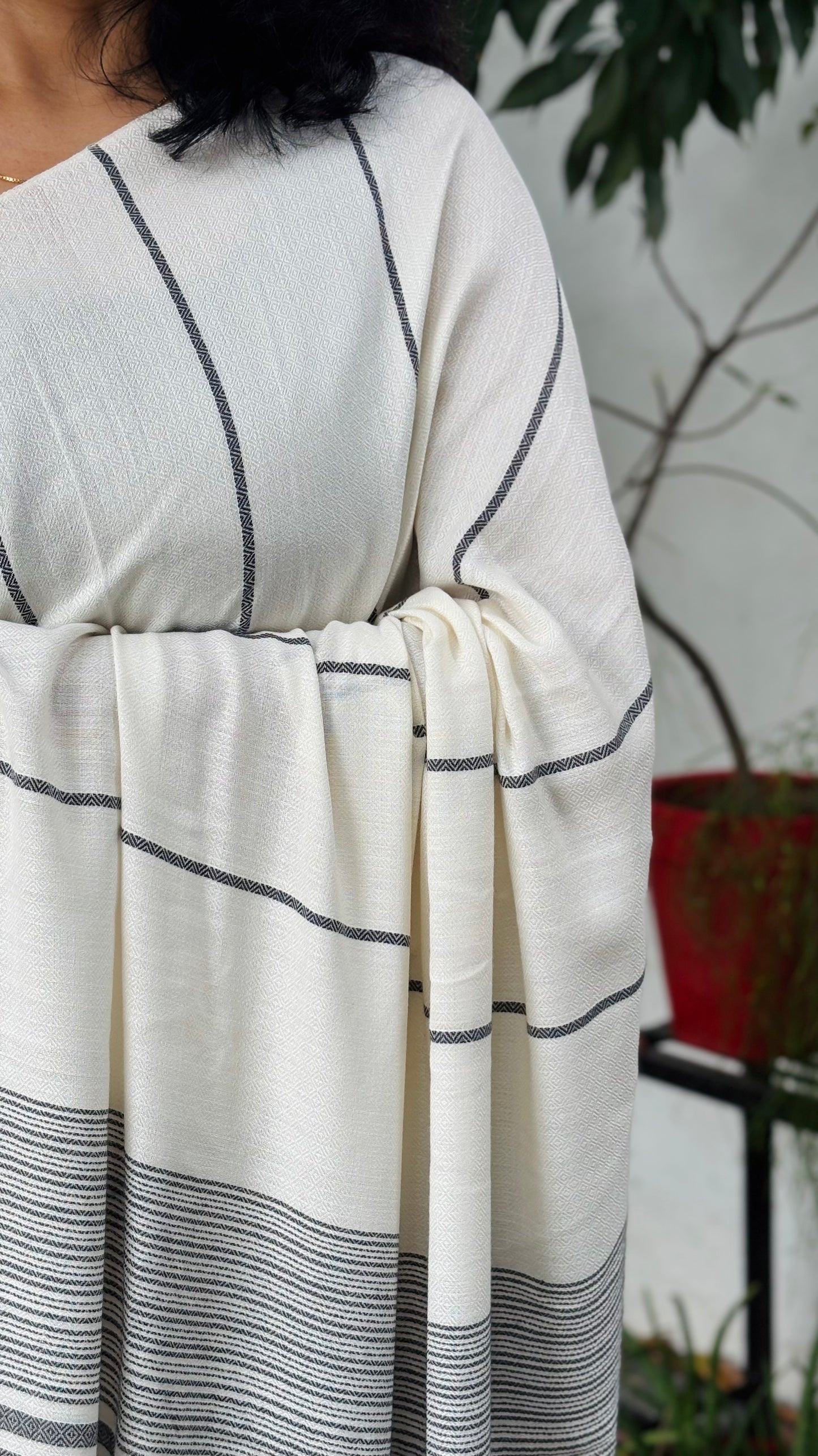 White With Black Stripes