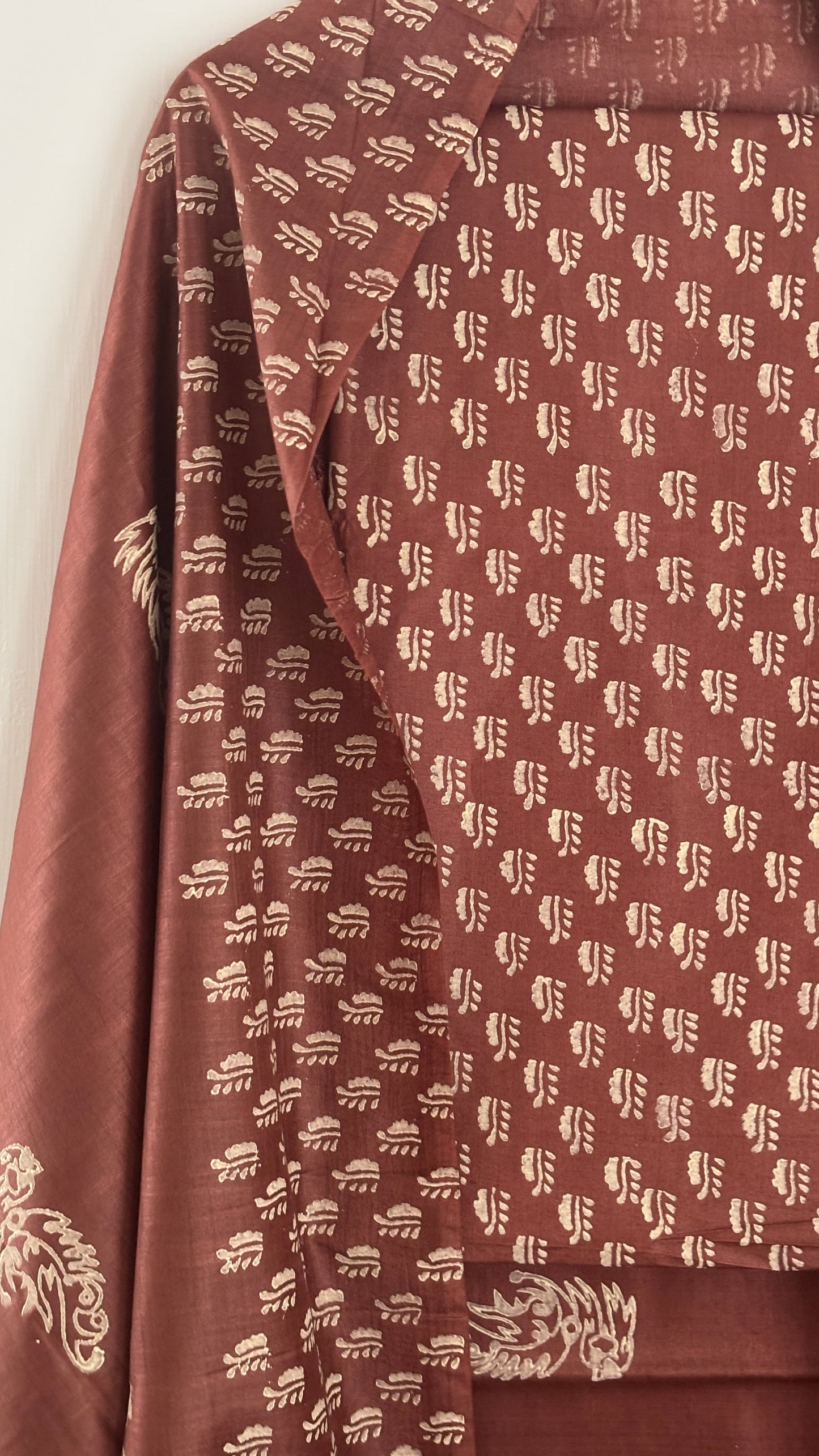 Silk Suit Set - Copper Brown