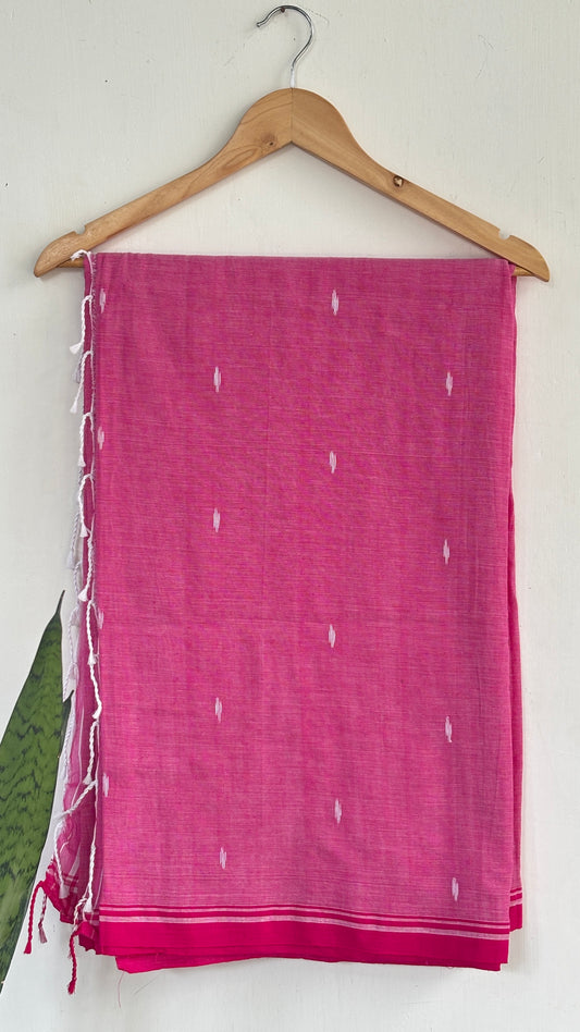 Mul Cotton Saree with Lightly Woven Motifs