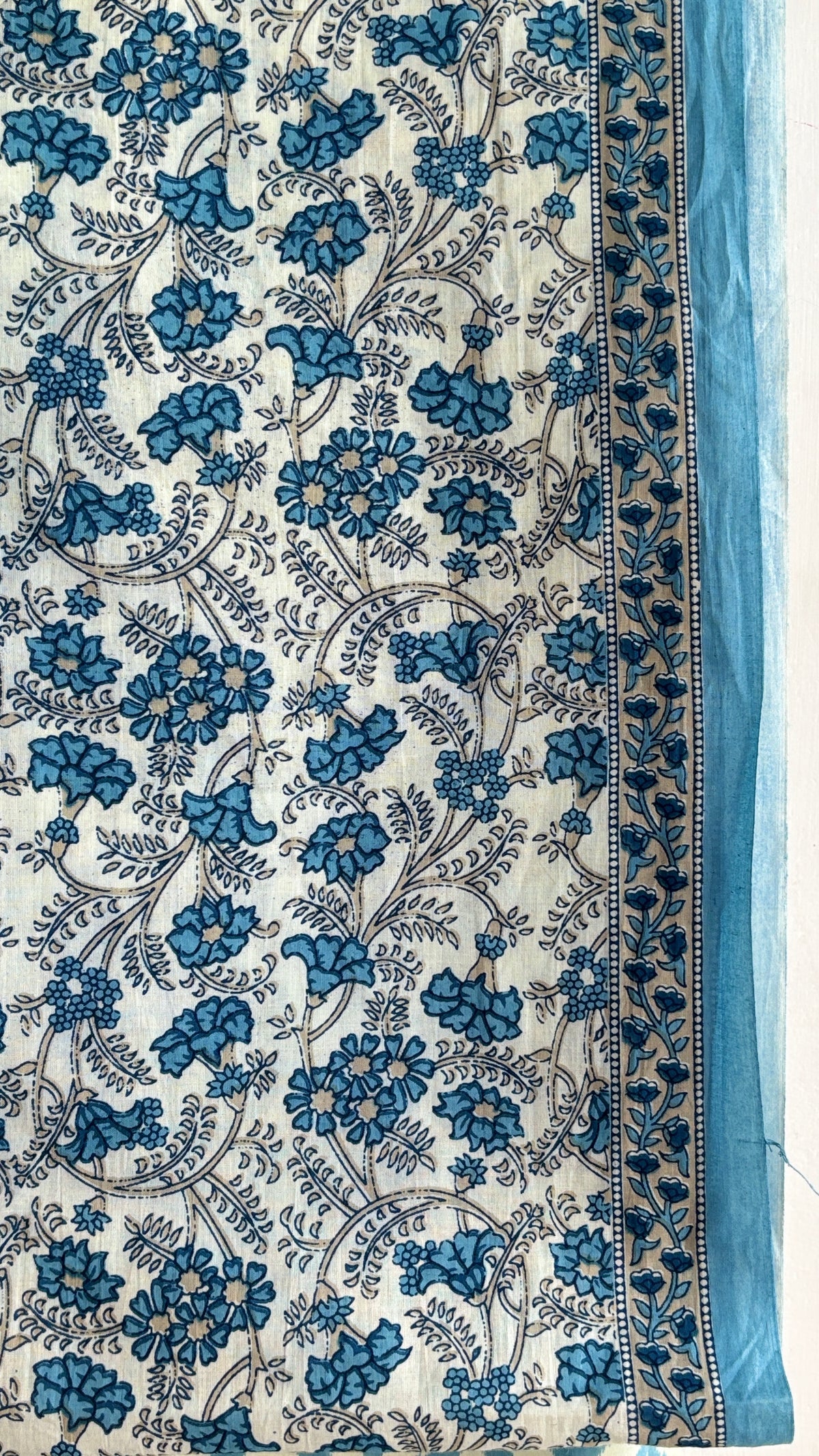 Floral Printed Cotton Suit Set with Cotton Dupatta