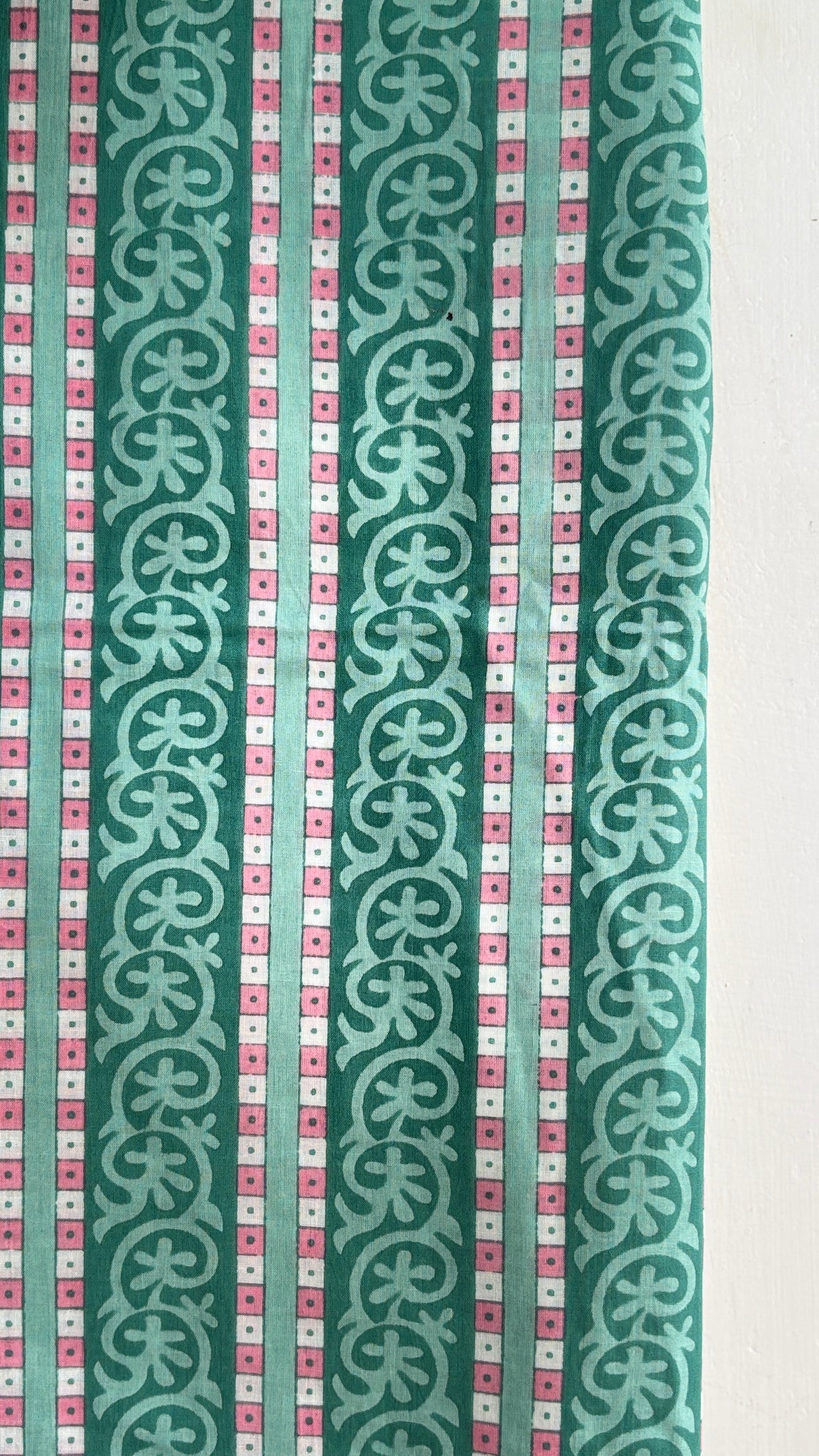 Green Handblock Printed Cotton Suit Set with Mul Cotton Dupatta