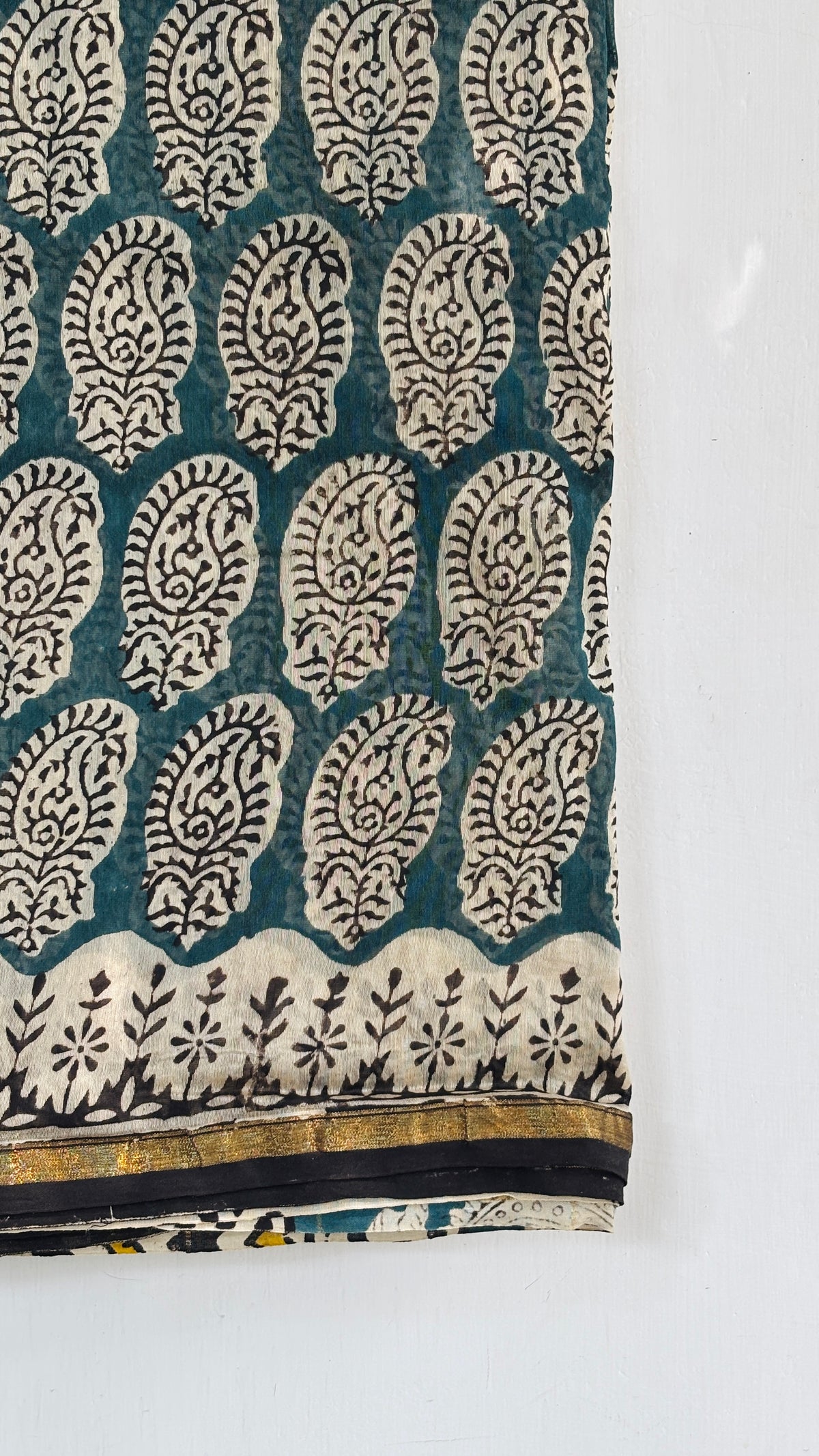 Handblock Printed Chanderi Silk Saree