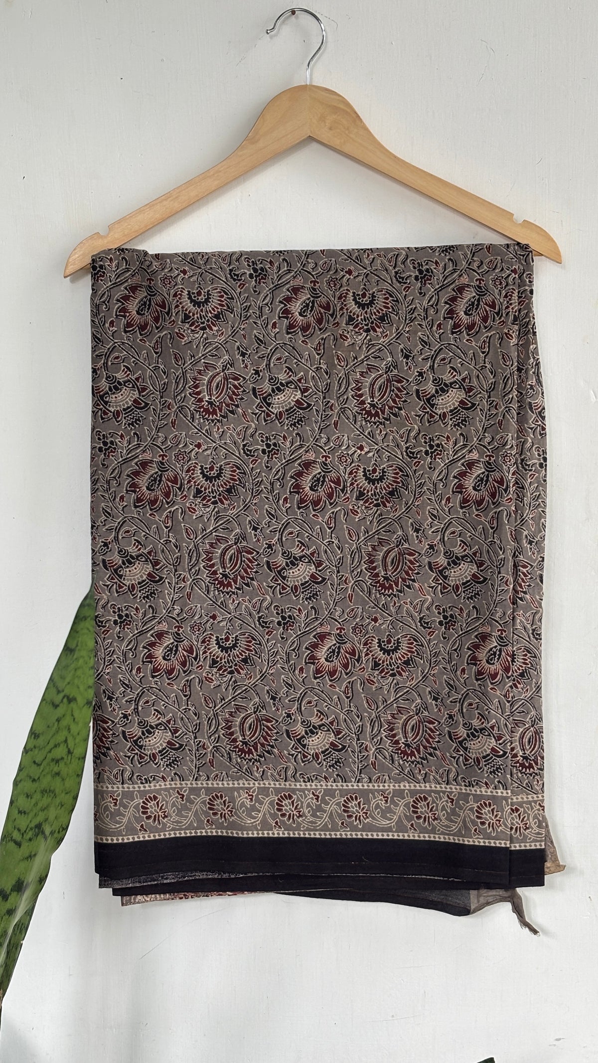 Floral Handblock Printed Mul Cotton Saree