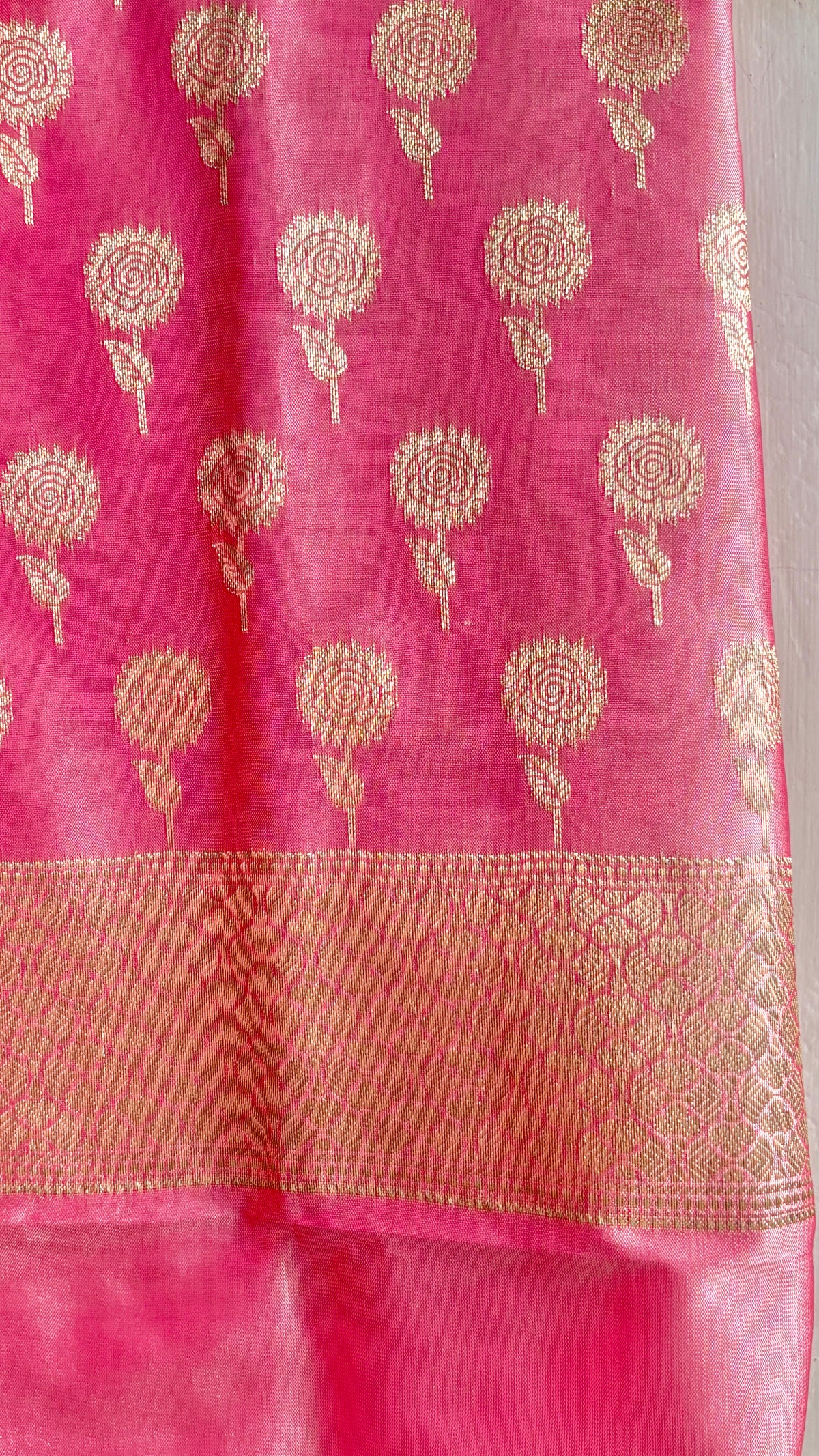 Light Pink Semi-Silk Banarasi Suit Set