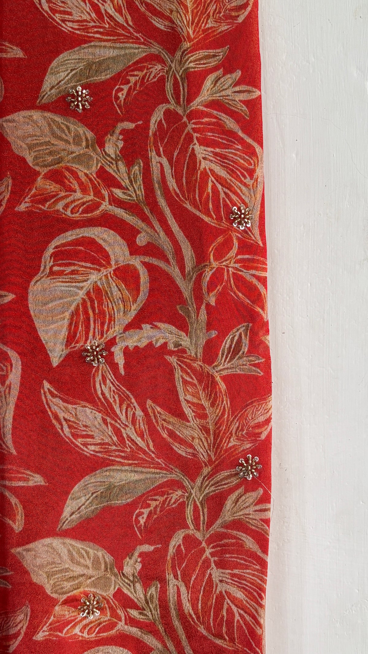 Floral Printed Suit Set with Sequin Work Dupatta
