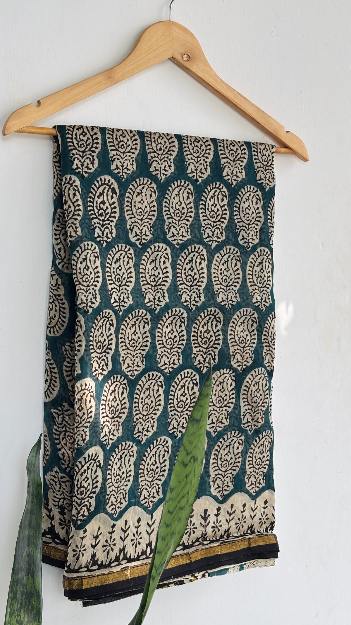 Handblock Printed Chanderi Silk Saree