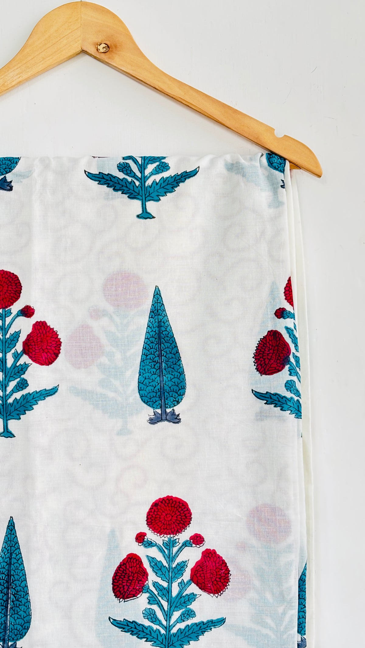 Handblock Printed Mul Cotton Saree