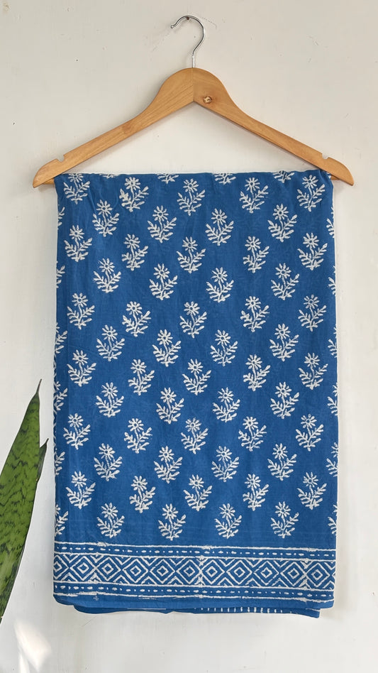 Handblock Printed Mul Cotton Saree