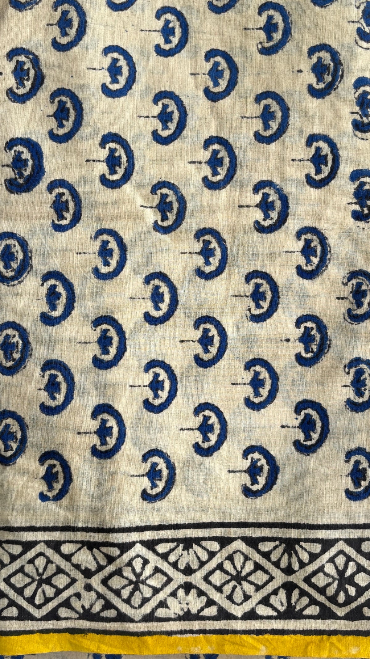 Handblock Printed Cotton Suit Set With Cotton Dupatta