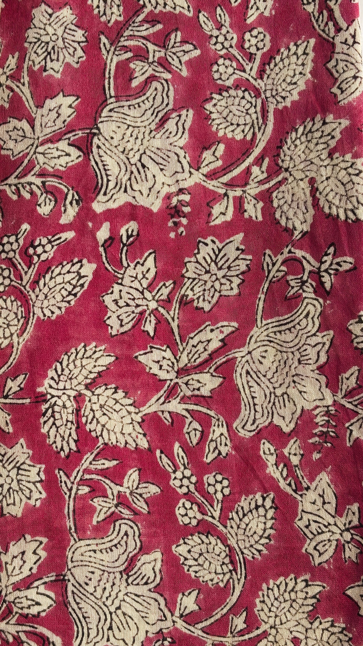Maroon Mustard Floral Handblock Chanderi Silk Suit Set