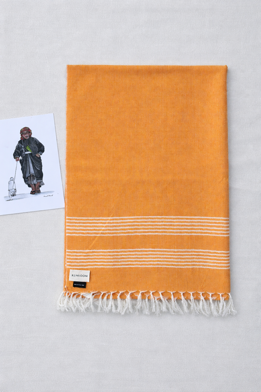 Orange with white stripes