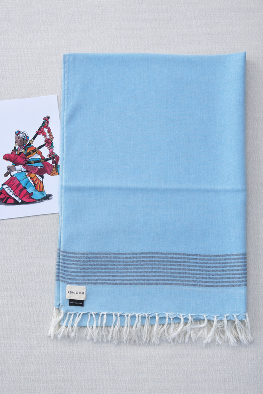 Blue with border stripes