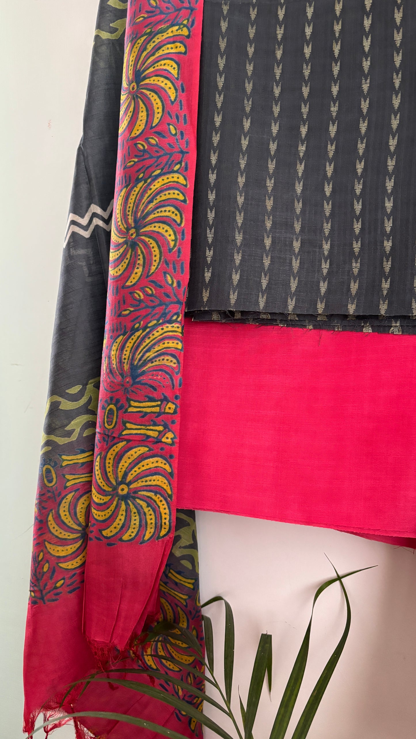 Mulberry Silk Handwoven Suit Set - Dark Grey