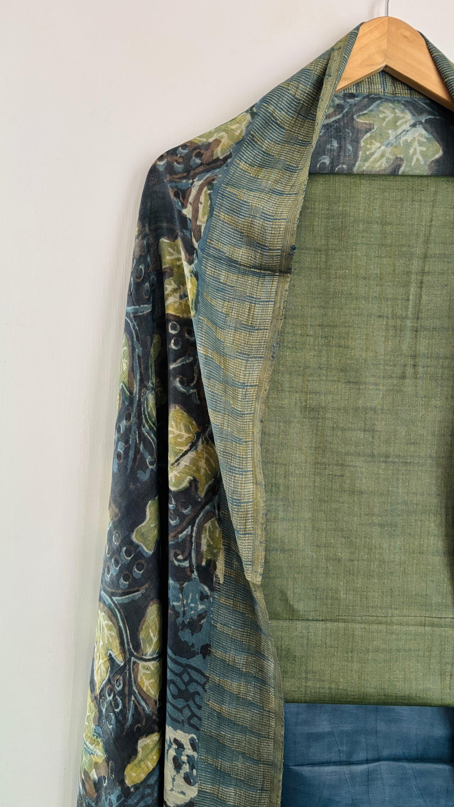 Silk Suit Set - Moss Green