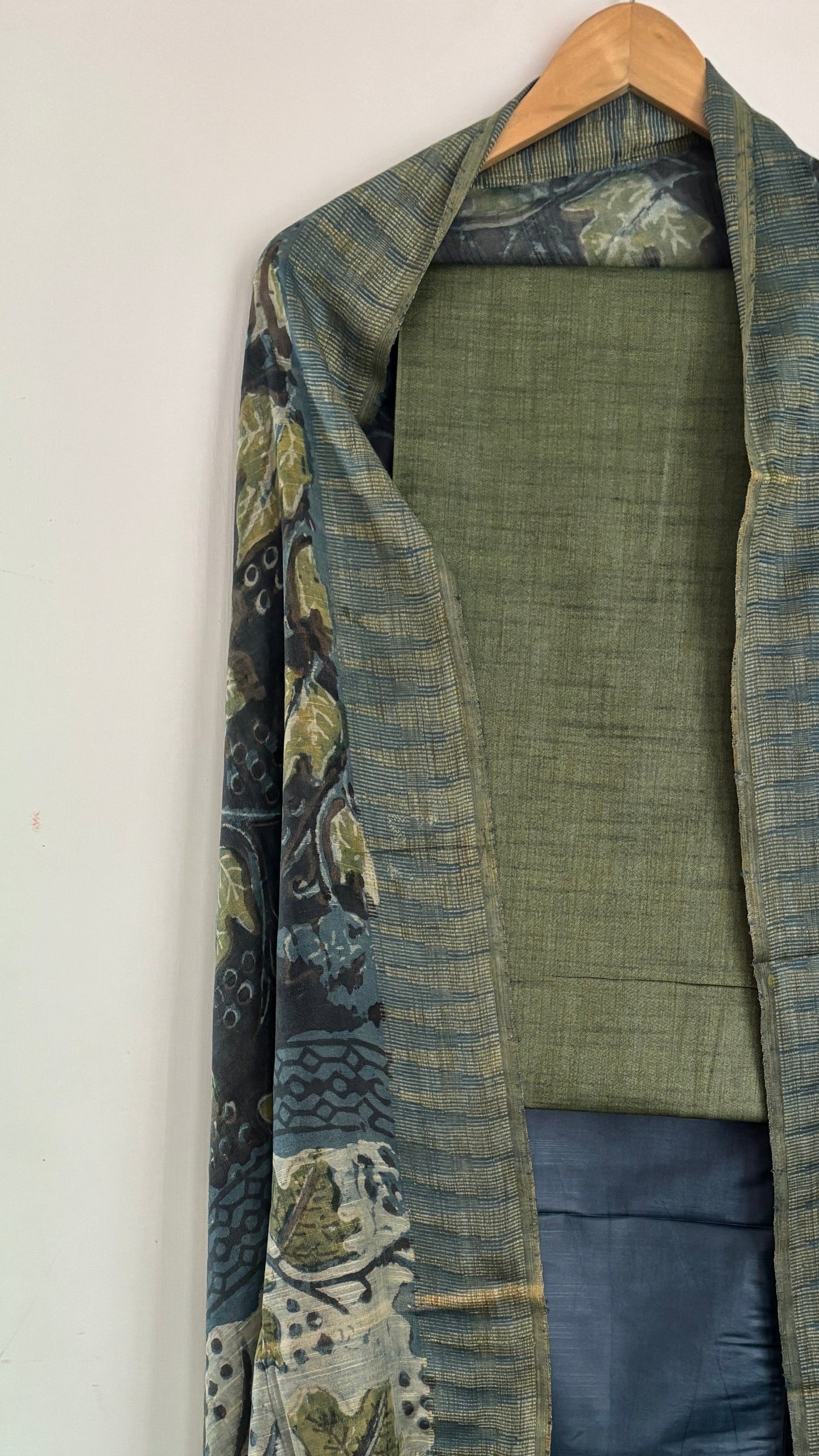 Silk Suit Set - Moss Green