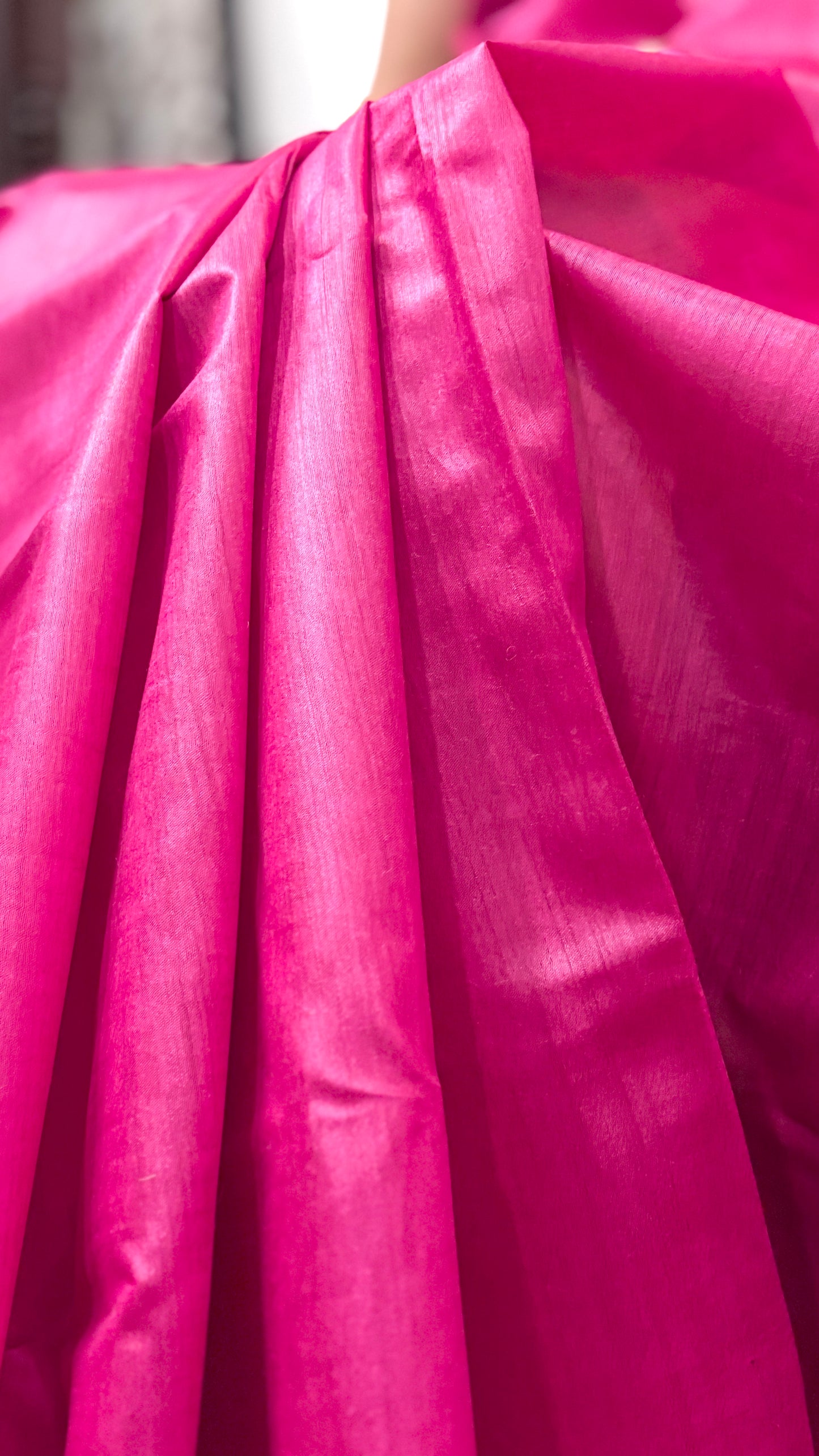 Handwoven Muga Silk Saree - Pink