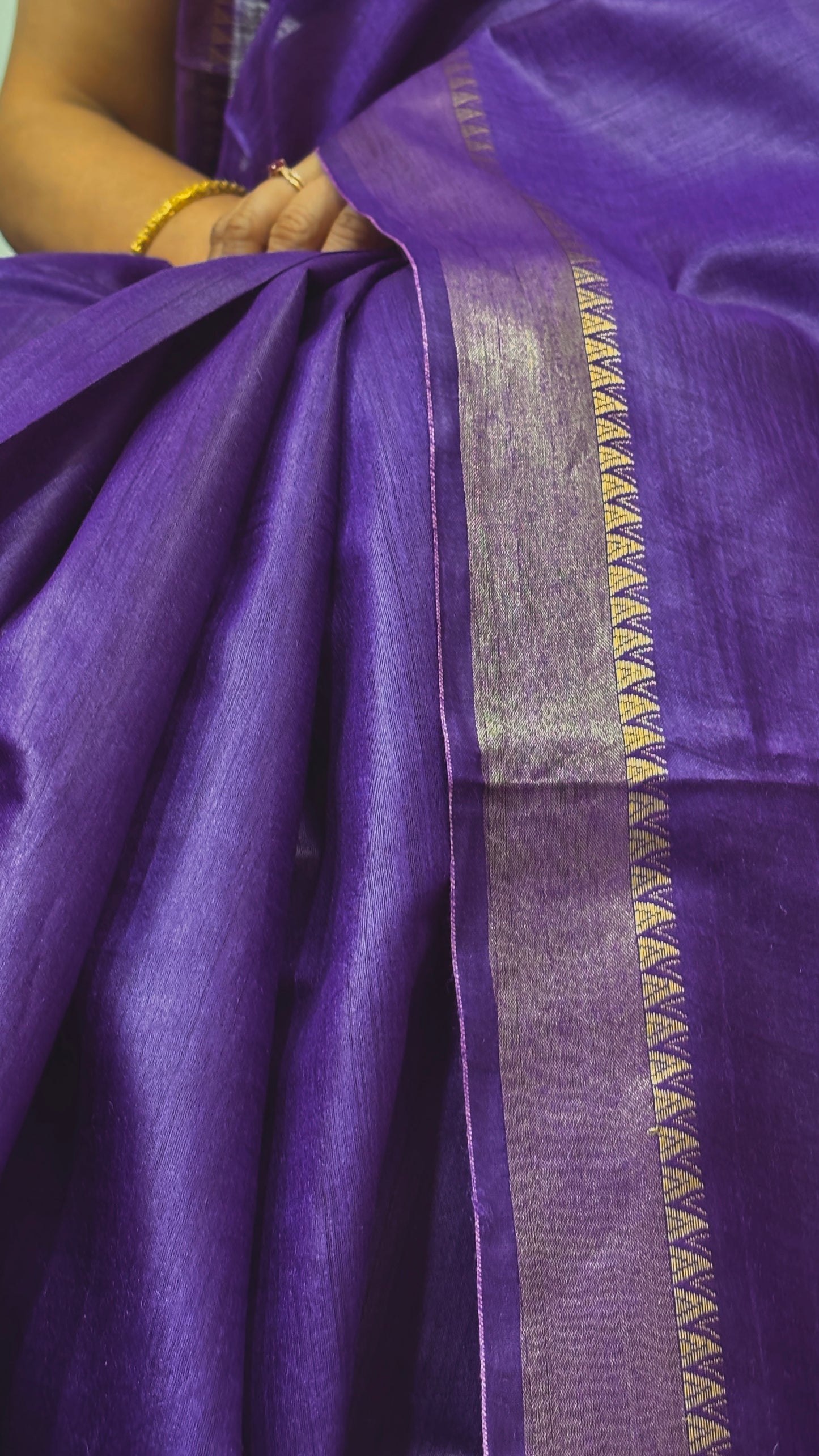 Muga Silk Saree - Purple